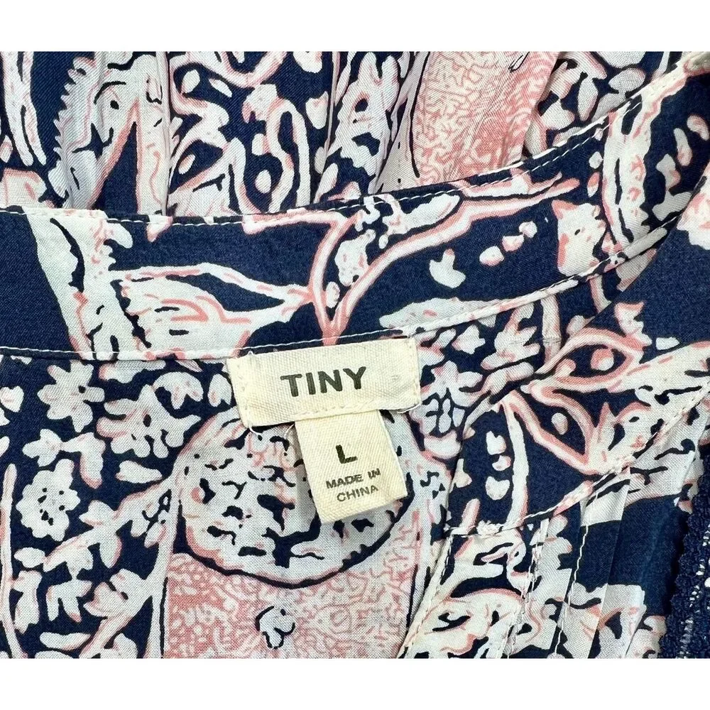 Anthropologie Caviana Shirtdress by Tiny Paisley Print Midi Dress Sz L $148 Boho
